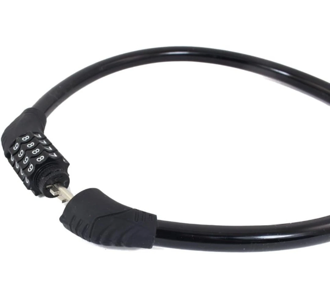 Black 4-Digit Combination Cable Lock - photo 5