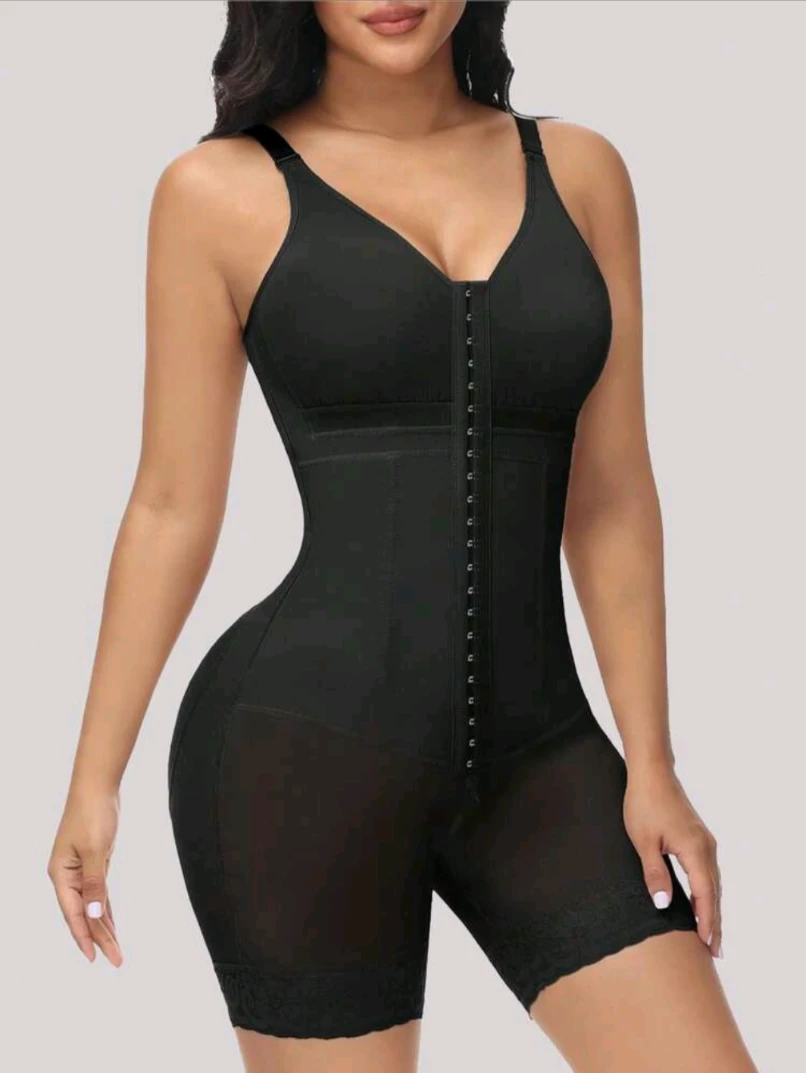 Women's Tummy Control Bodysuit with Zipper and Lace Trim - photo 3