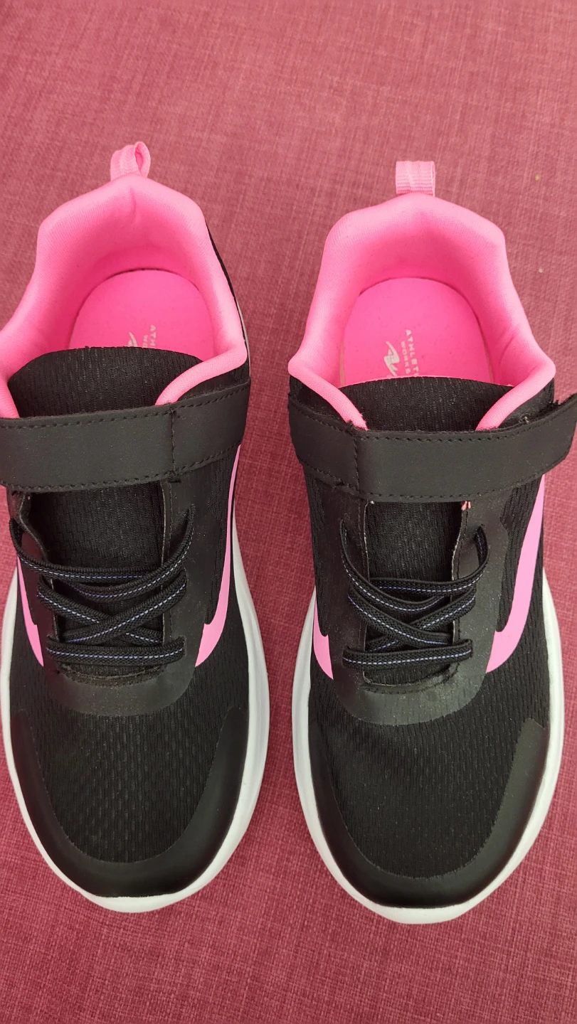 Athletic Works Kids' Black & Pink Sneakers Size 3 - photo 4