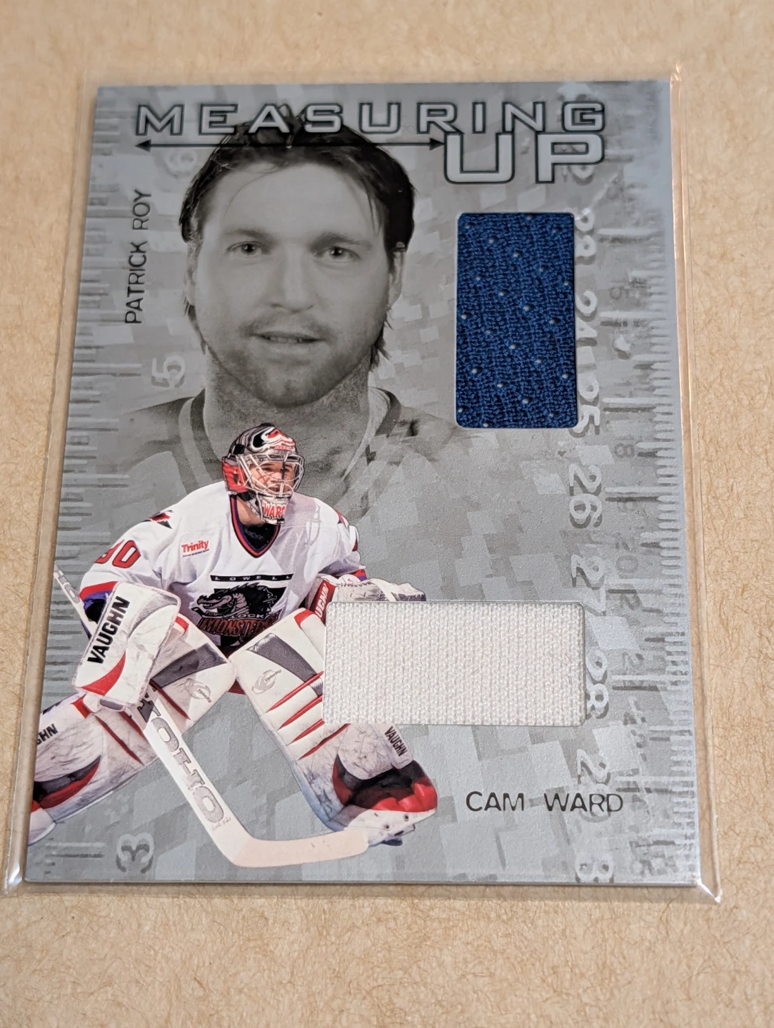 ITG Measuring Up Patrick Roy Cam Ward Jersey MU-01 Silver 1/60