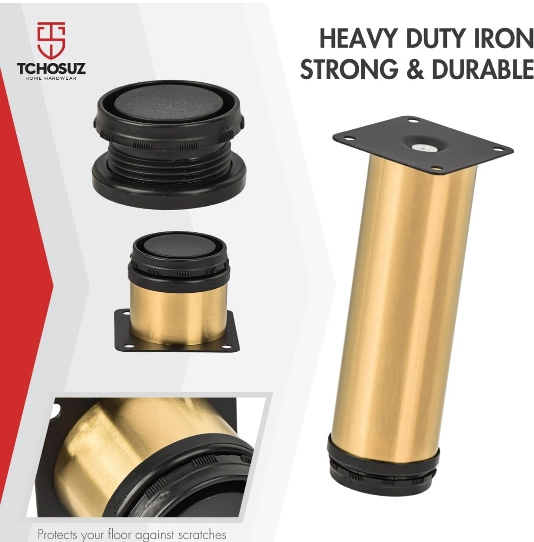 6 Inch Metal Furniture Legs (Gold) - photo 4