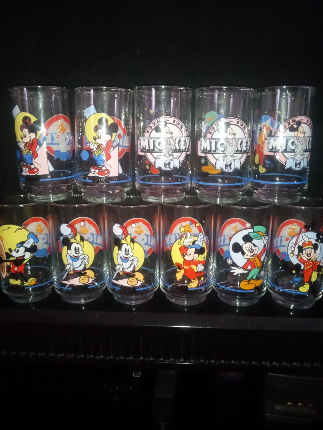 Set of 11 Mickey Mouse Glasses