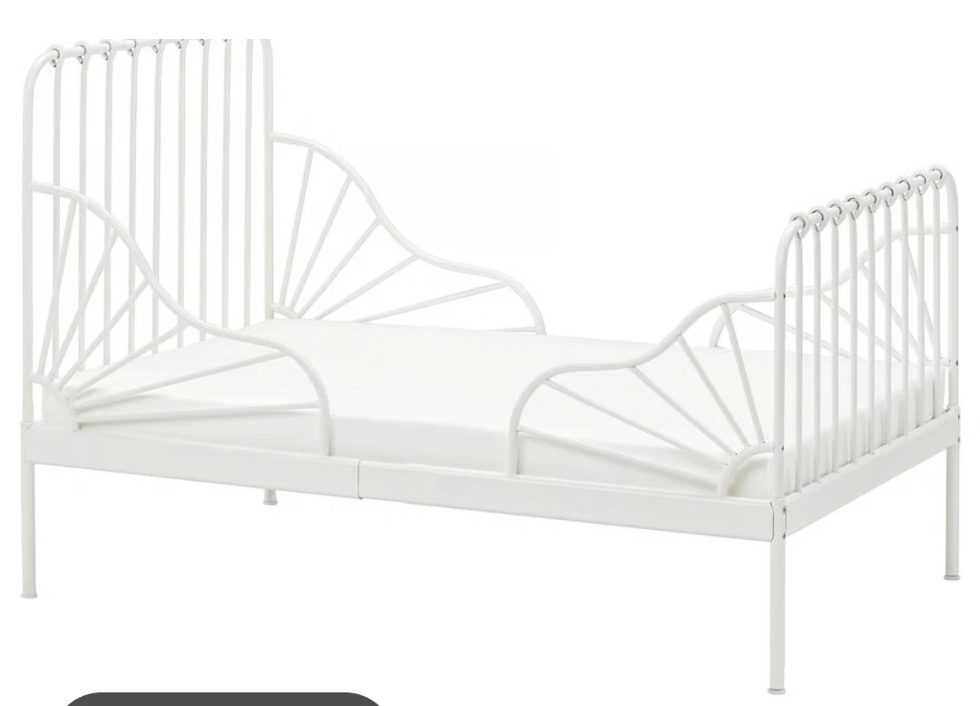 IKEA White Metal Toddler Bed mattress included. - photo 2