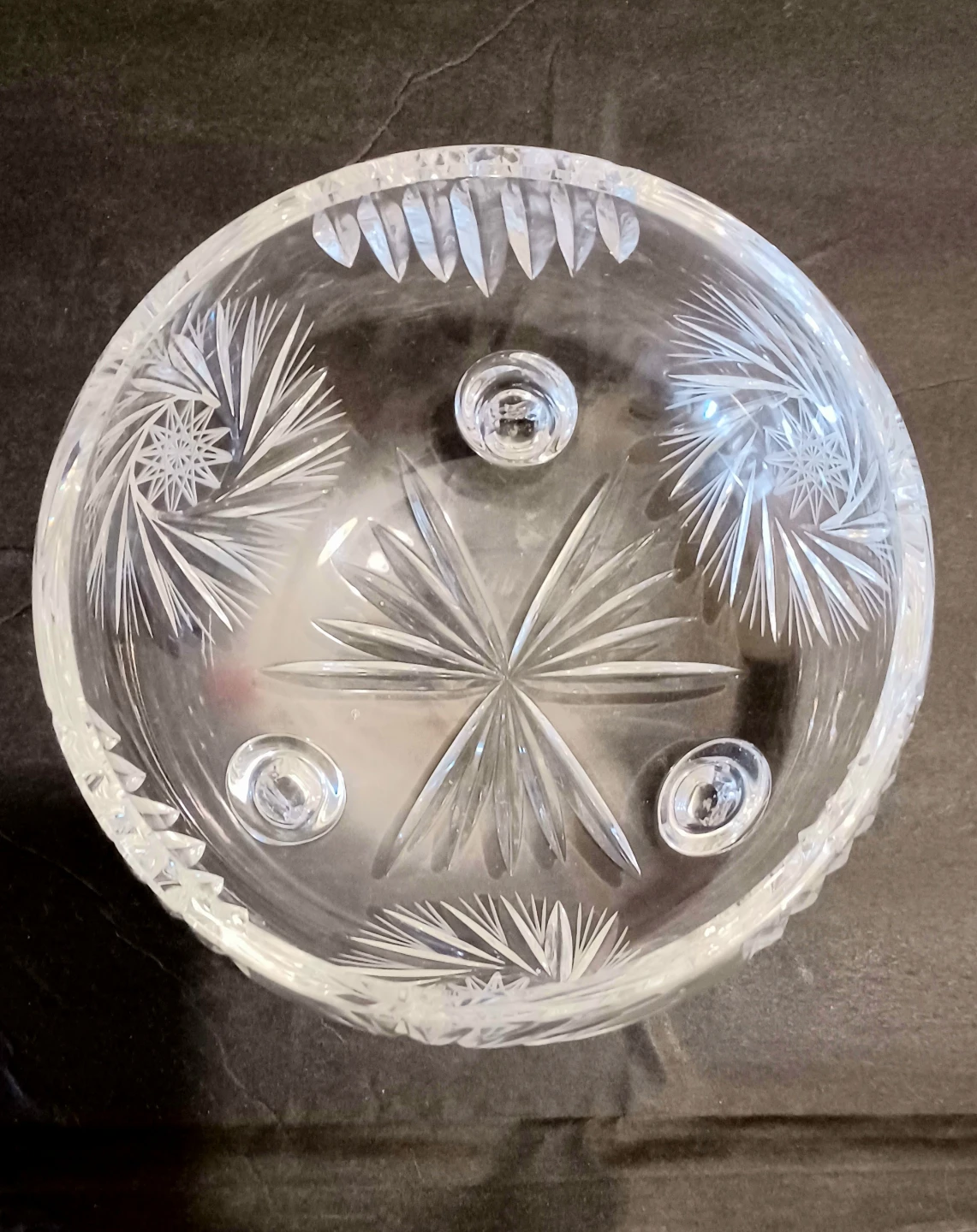 Vtg Hand Crafted Bohemian Crystal Bonboniere - photo 2