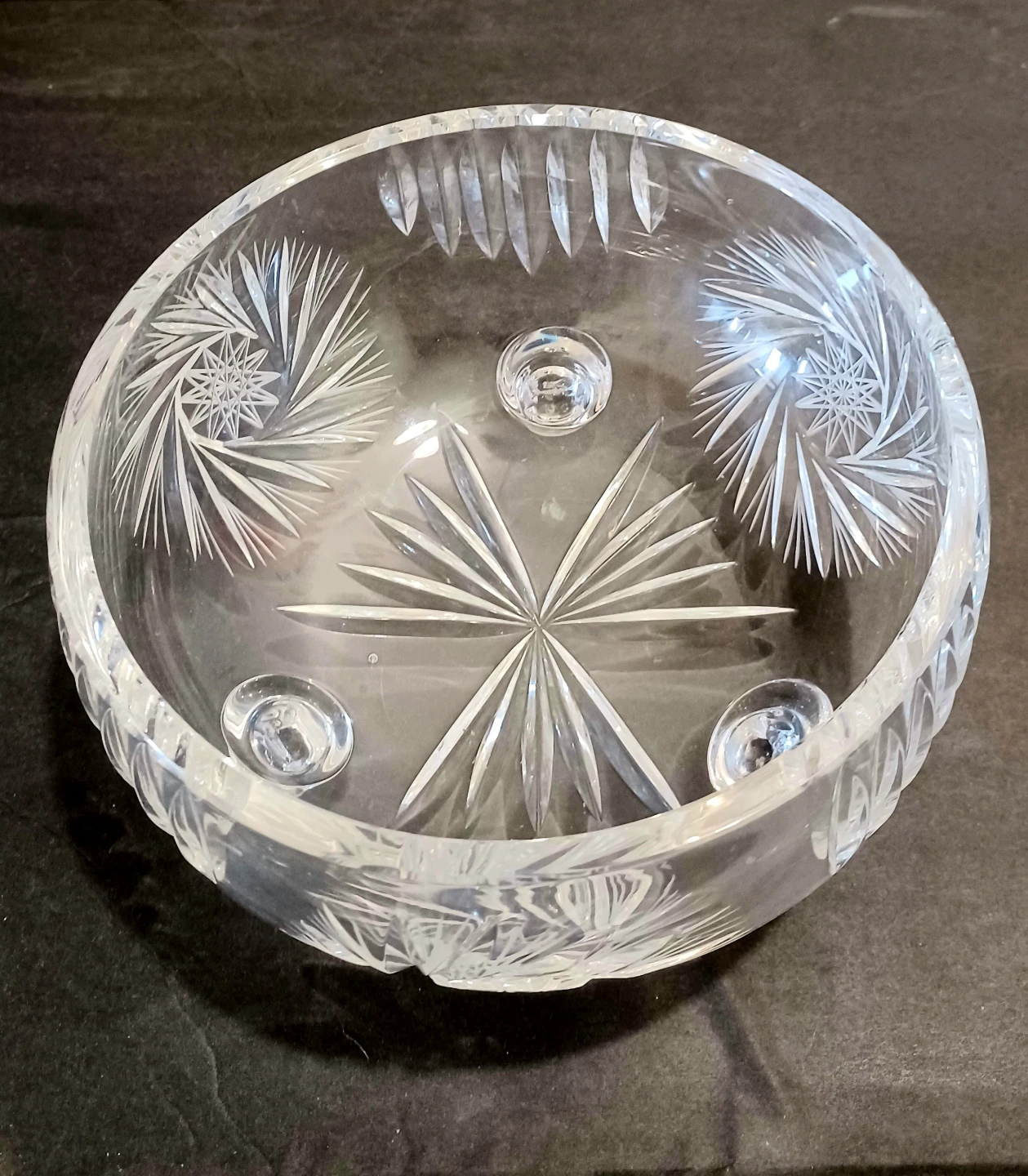 Vtg Hand Crafted Bohemian Crystal Bonboniere - photo 3