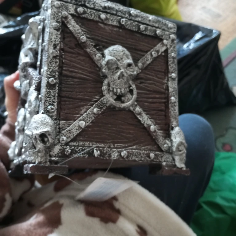 TOP FiN Skull Treasure Chest for fish auquariam - photo 2