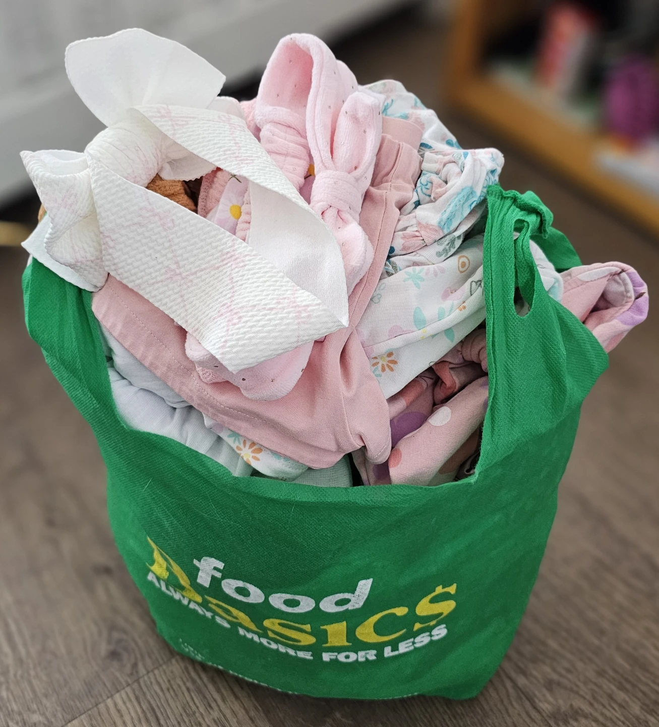 Two free bags of baby girl clothes, ages 6-9 months