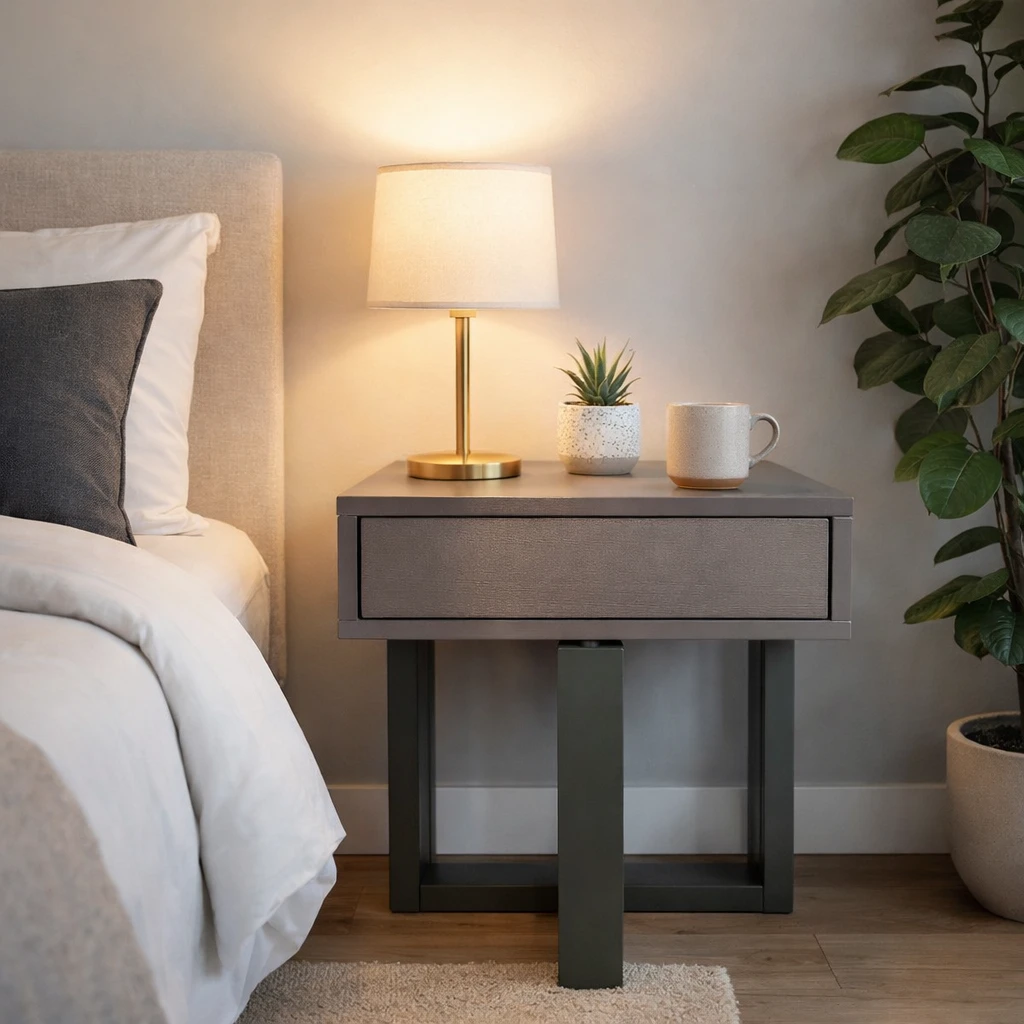 Hand-Painted Custom Side Table / Nightstand