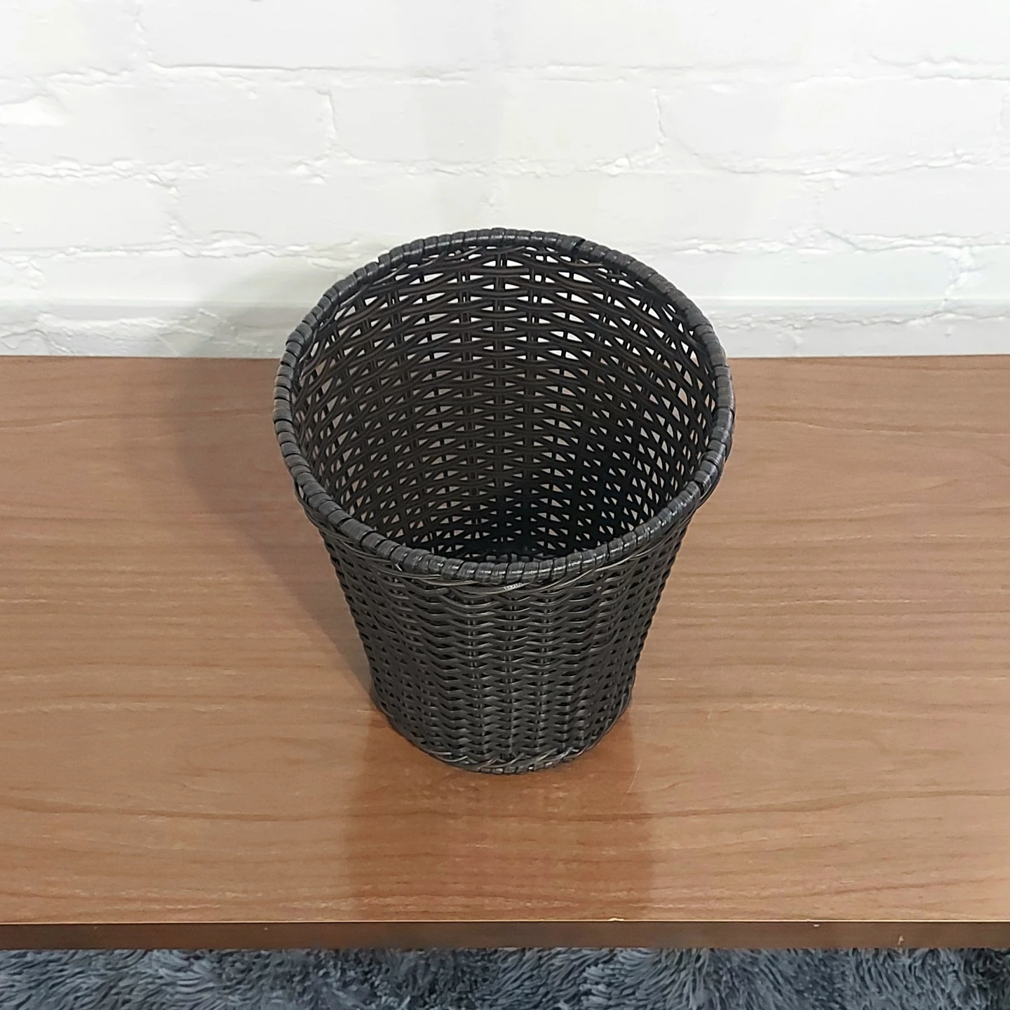 trade or $3 — tall resin wicker pattern basket - photo 2