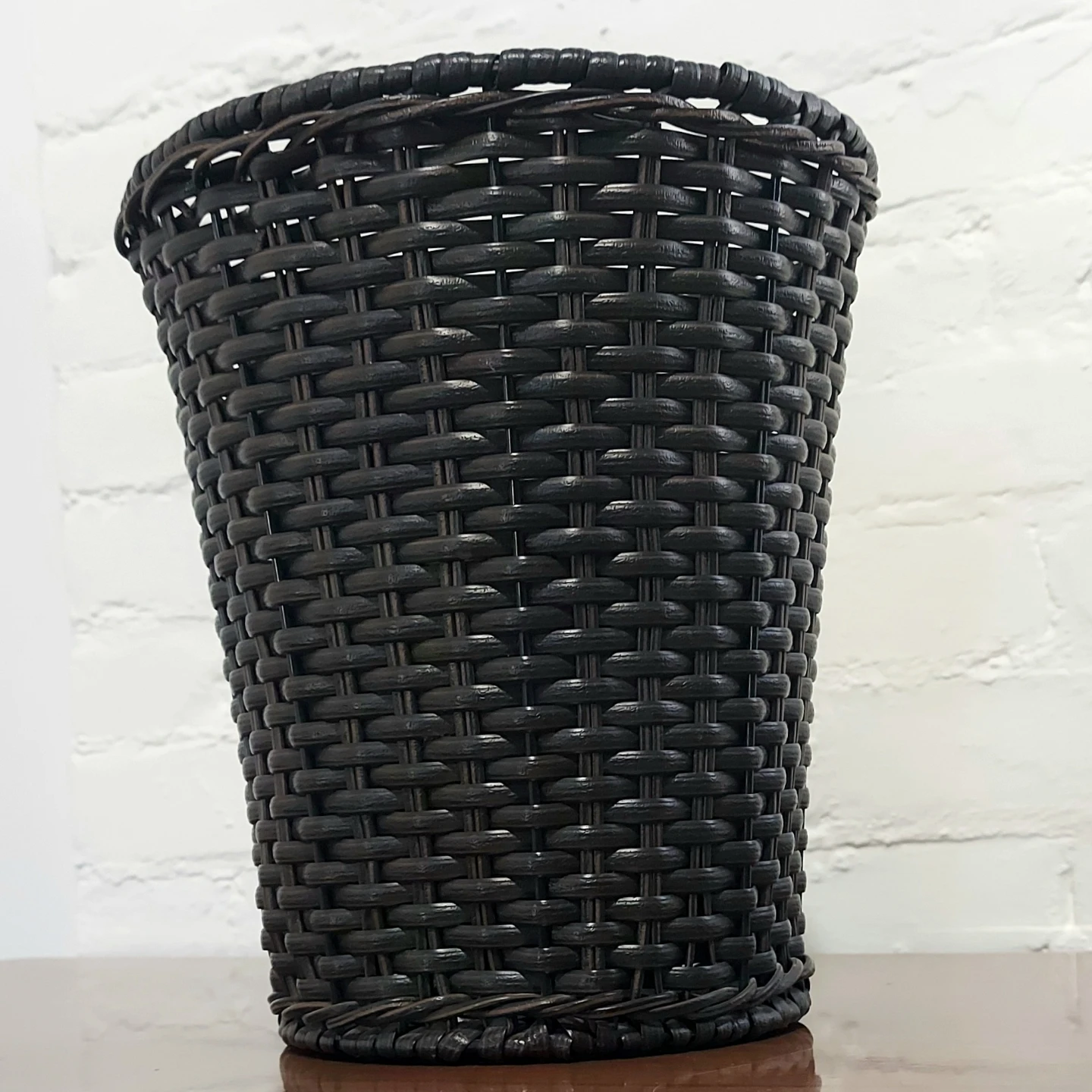 trade or $3 — tall resin wicker pattern basket - photo 5