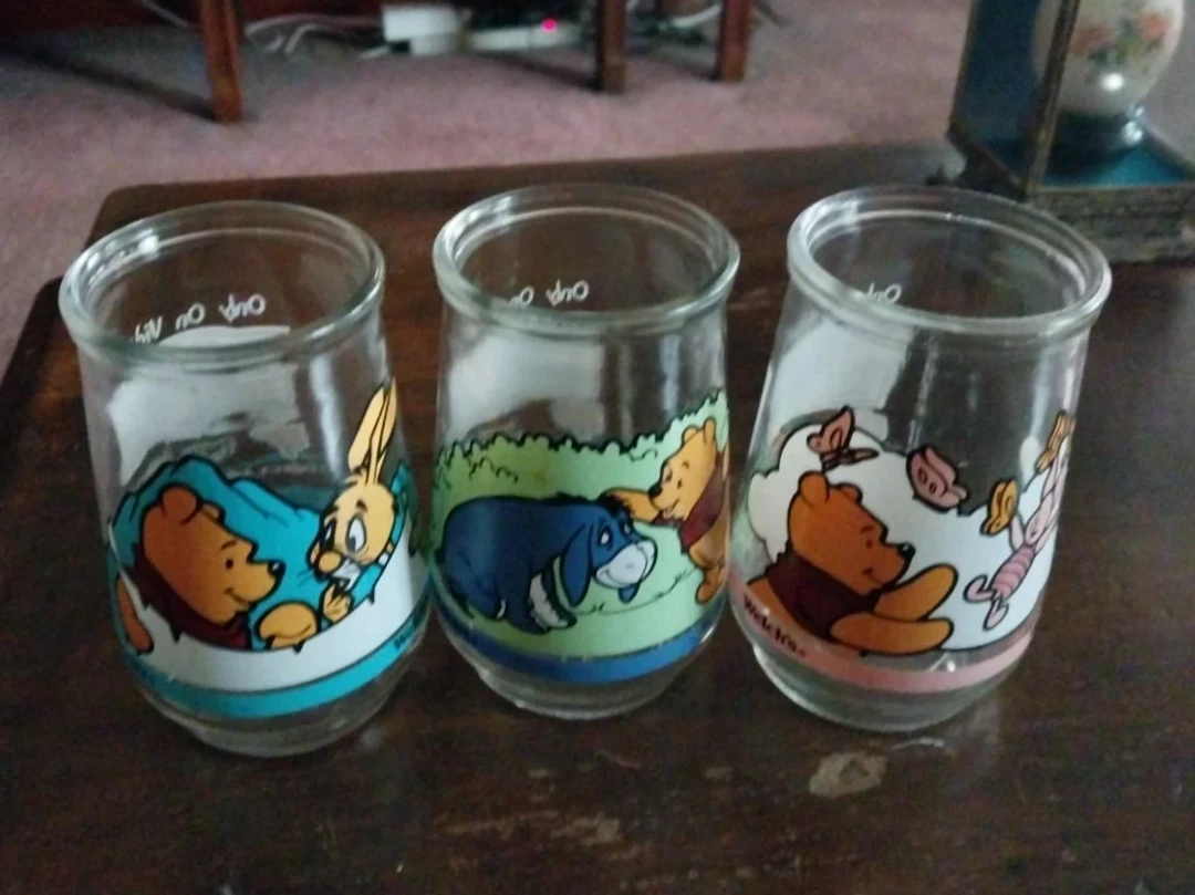 🏆3 Winnie the Pooh Welch's Glass Jars 🏆 - photo 3