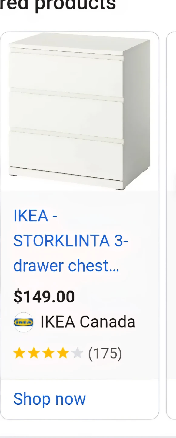 IKEA STORKLINTA 3-drawer chest - photo 3