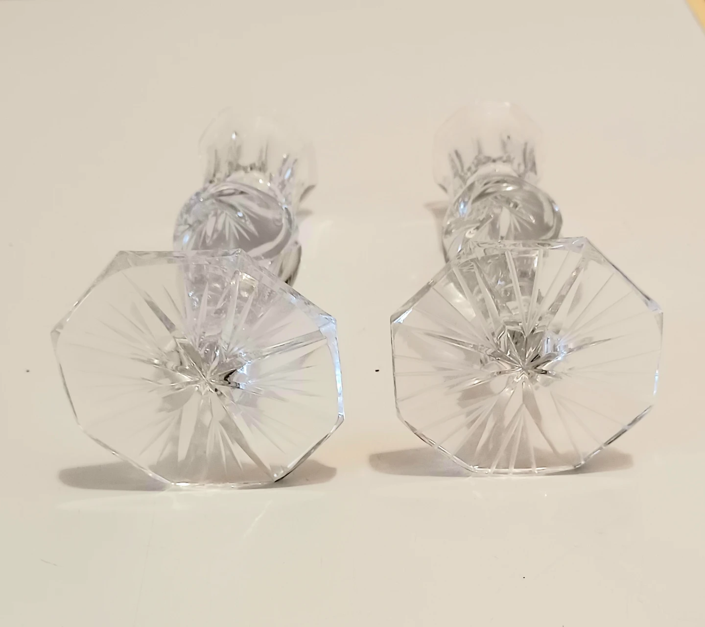 Pair of American Eleanor Crystal Candlesticks - photo 3