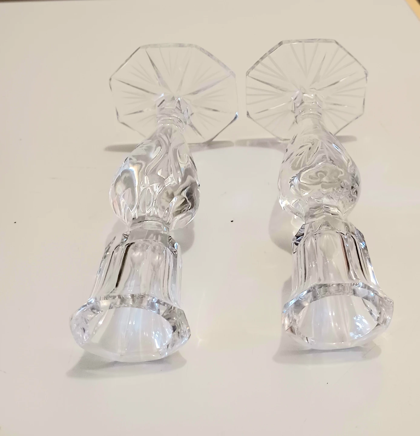 Pair of American Eleanor Crystal Candlesticks - photo 4