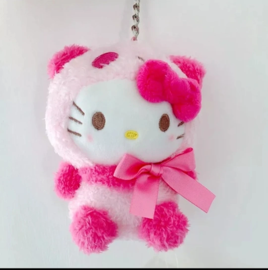 Hello Kitty Plush Keychain - Pink