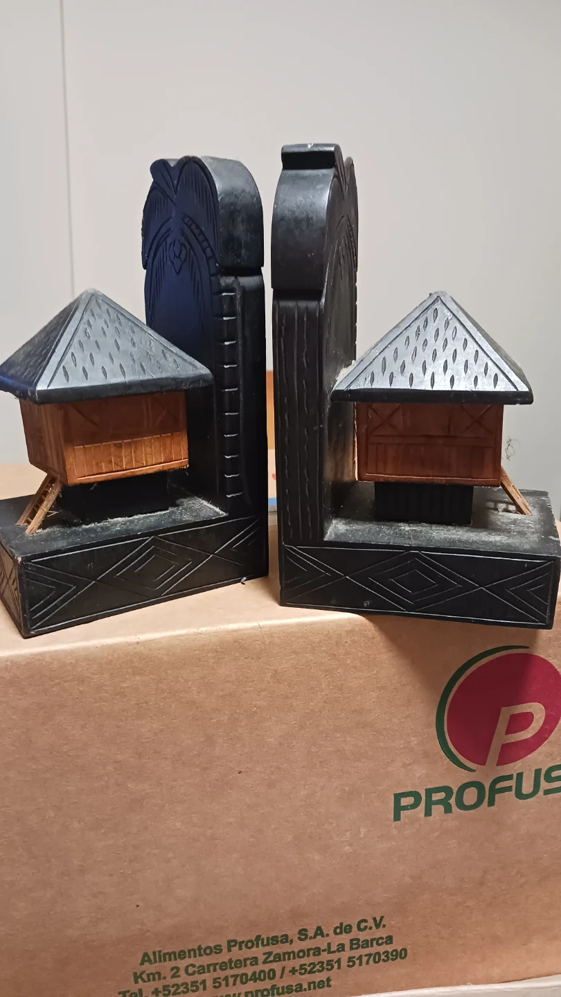 African Blackwood House Bookends