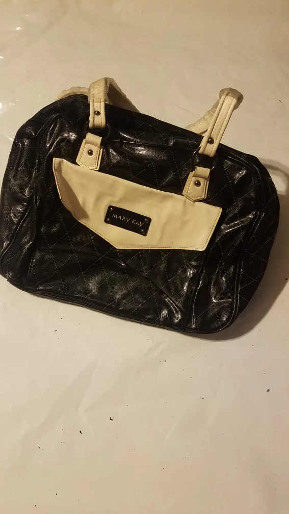 Mary Kay Black Quilted Faux Leather Handbag
