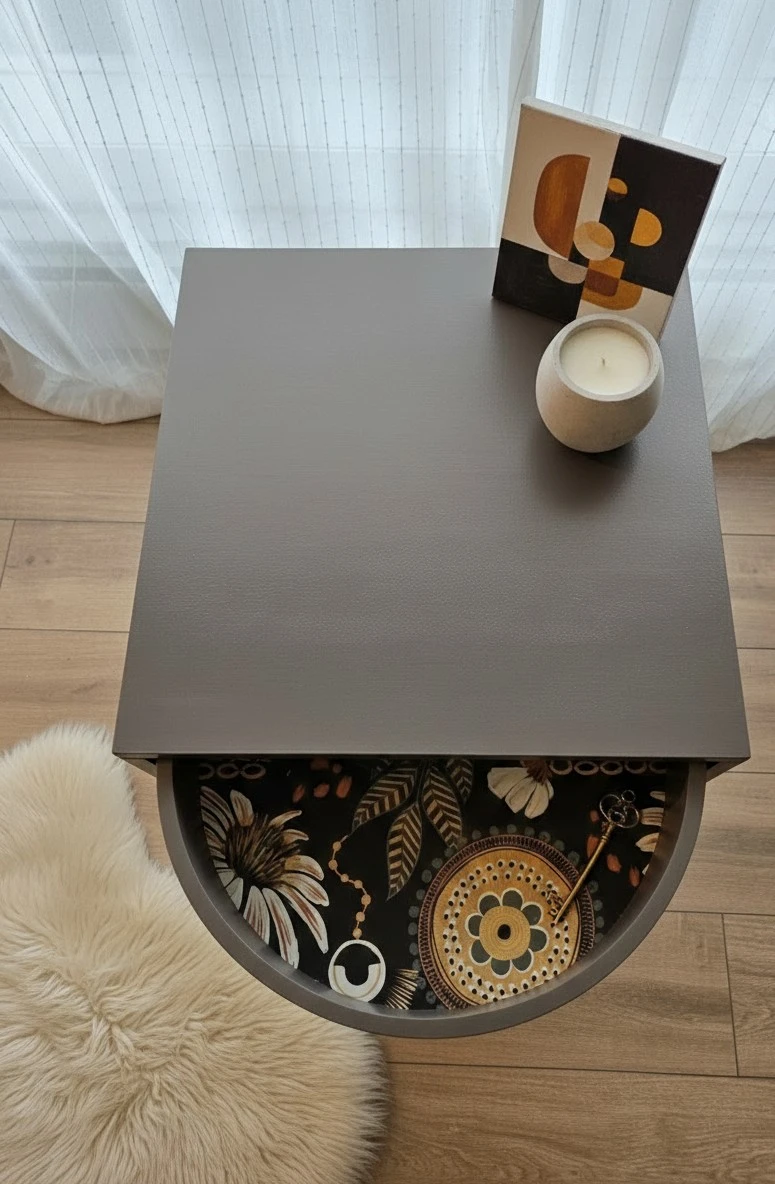Hand-Painted Custom Side Table / Nightstand - photo 4