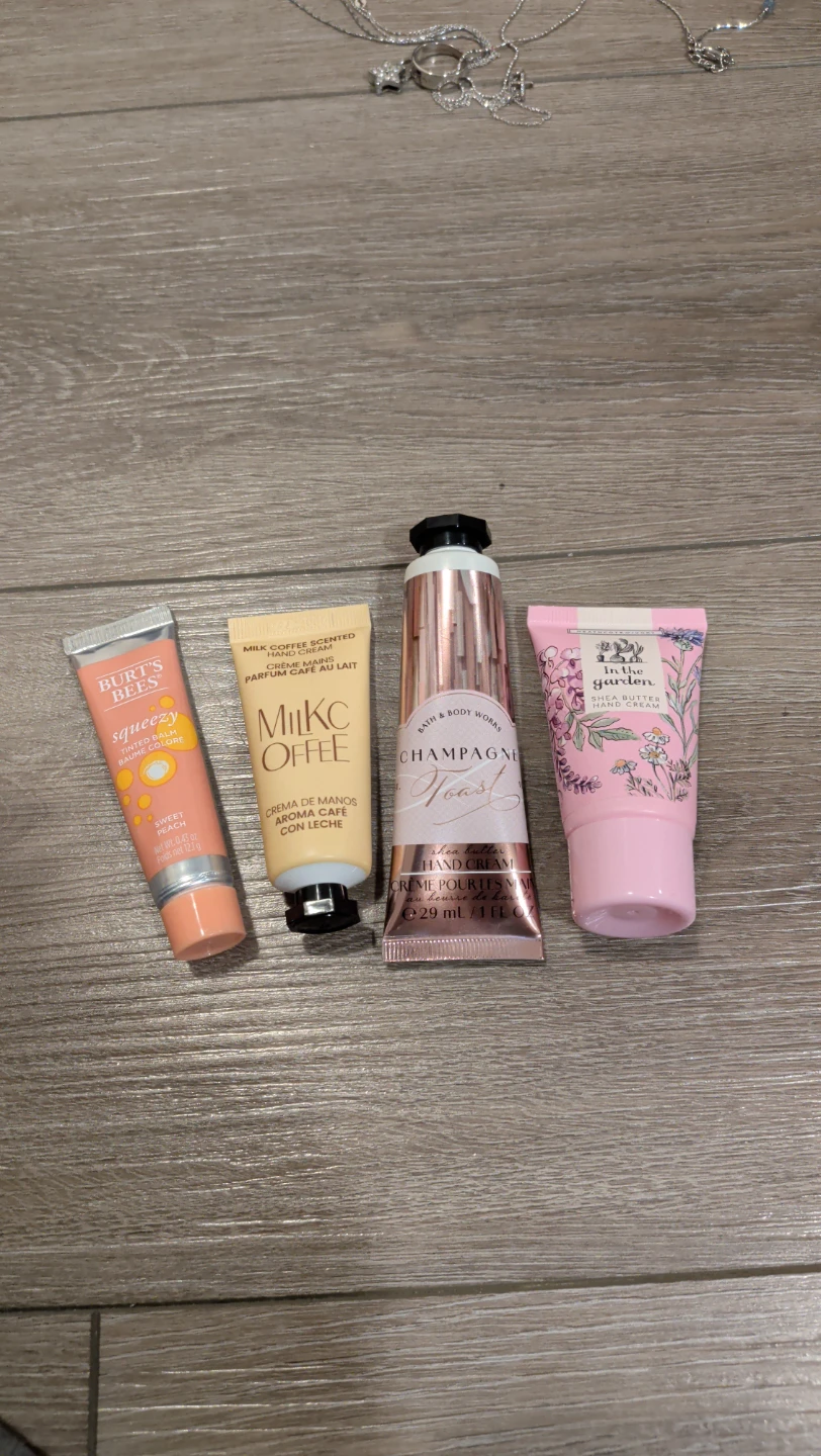 Burt's Bees, Bath & Body Works, and In the Garden Hand Creams