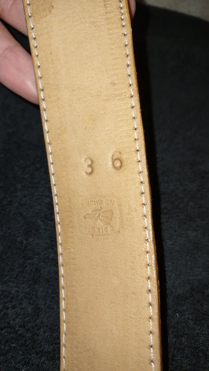 Yellow western Alligator Skin Belt Size 36 - photo 4