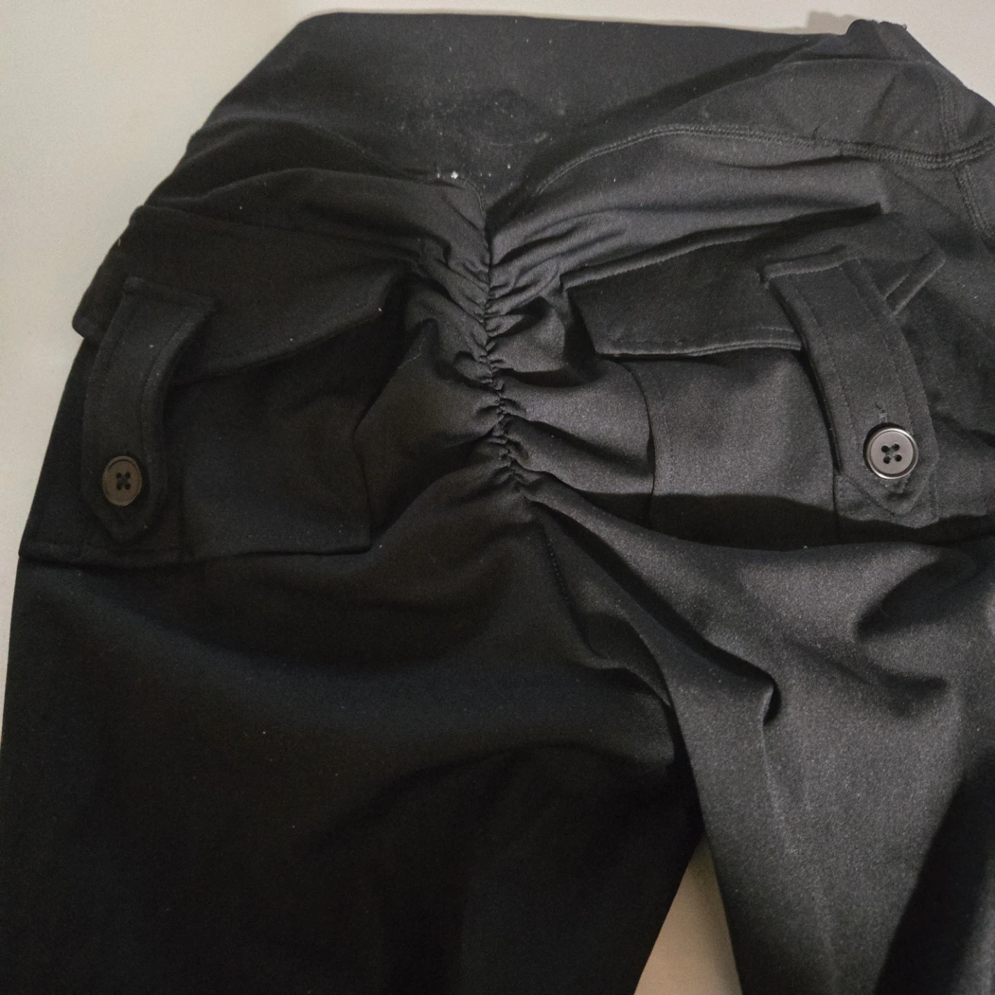 Black Lounge Pants with Ruched Back - photo 4