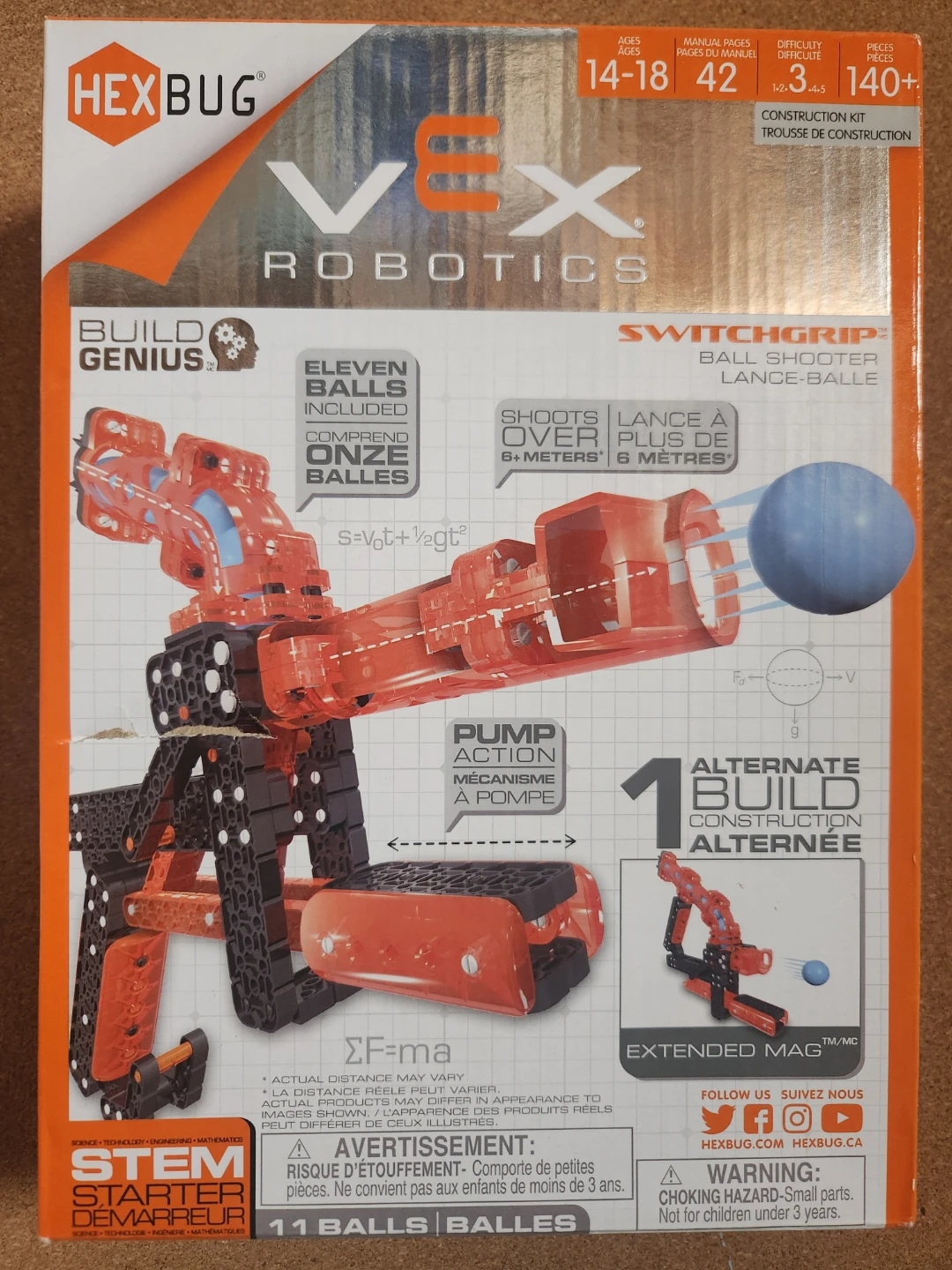 HEXBUG VEX Robotics SwitchGrip Ball Shooter Construction Kit