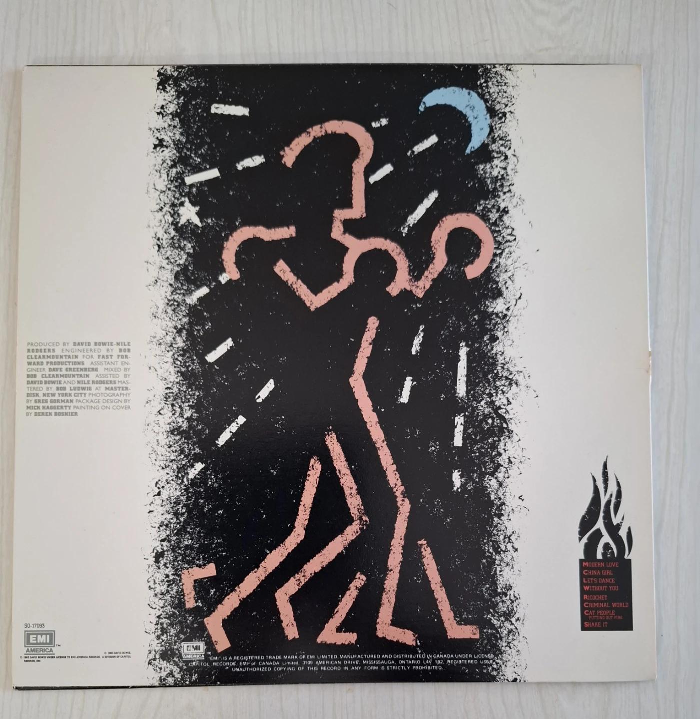David Bowie "Let's Dance" Vinyl Record - photo 2