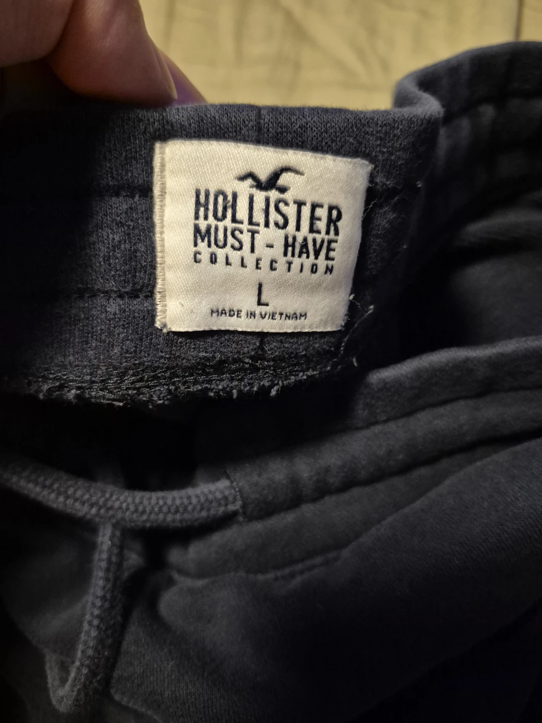 Hollister Must-Have Collection Sweat Shorts Size L Navy Blue - photo 2