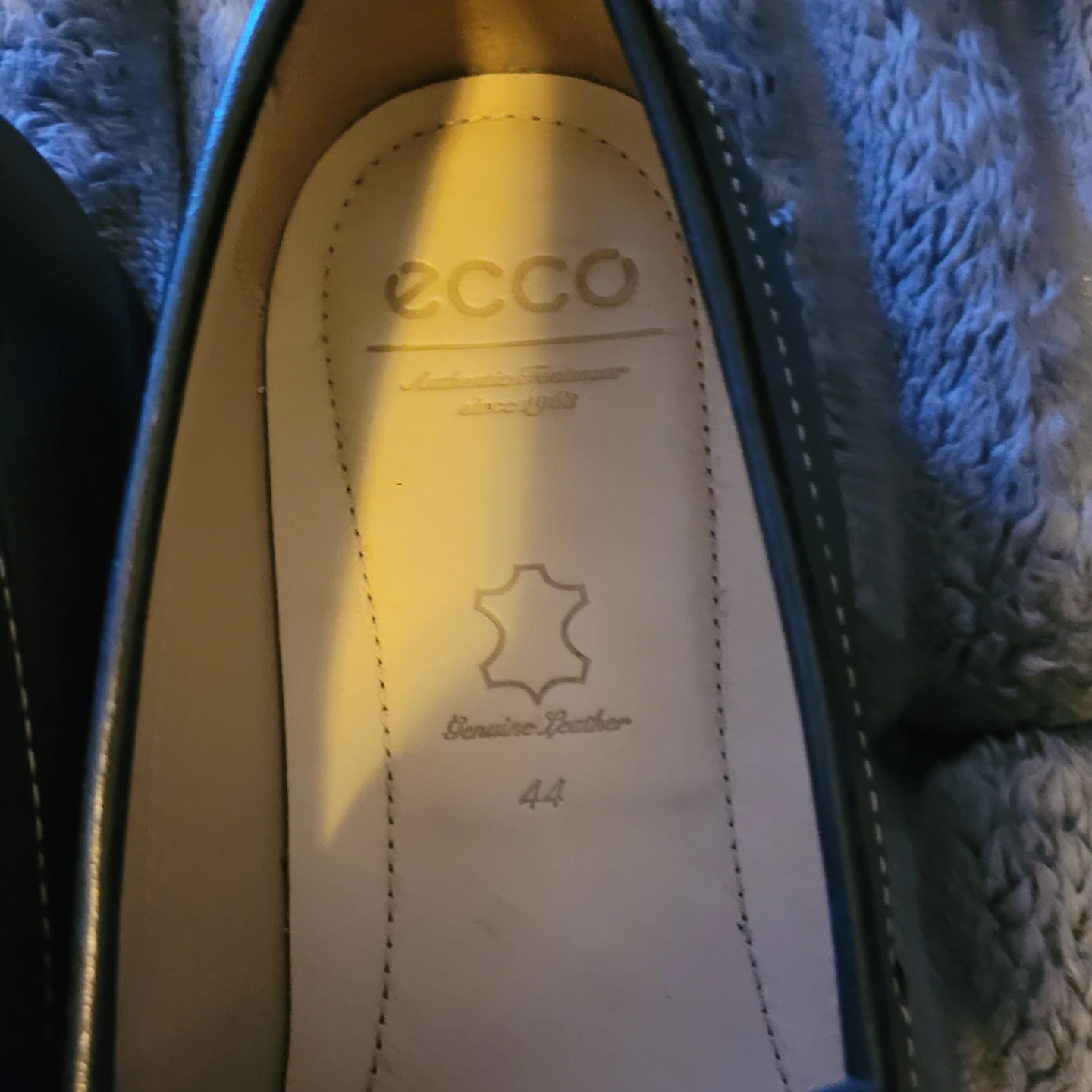 ECCO Men's Black Leather Loafers Size 44 - photo 3