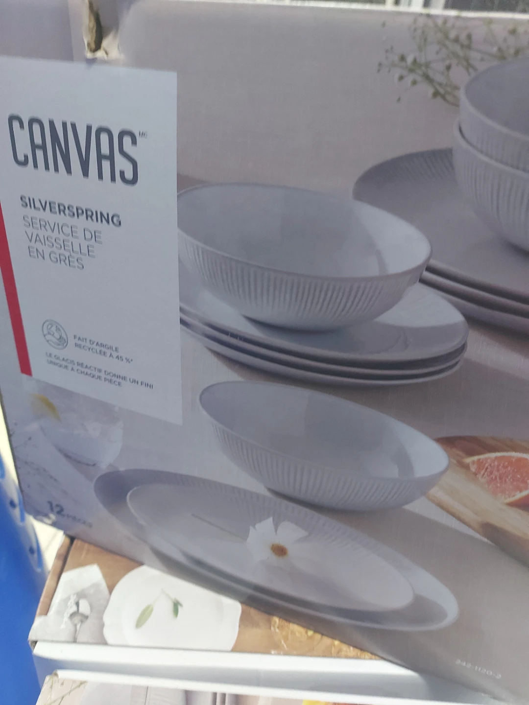 Canvas Silverspring 12-Piece Stoneware Dinnerware Set