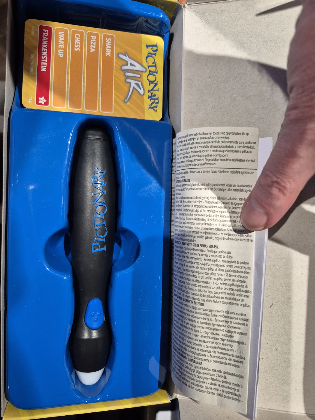 Pictionary Air Game with Light Pen and Cards