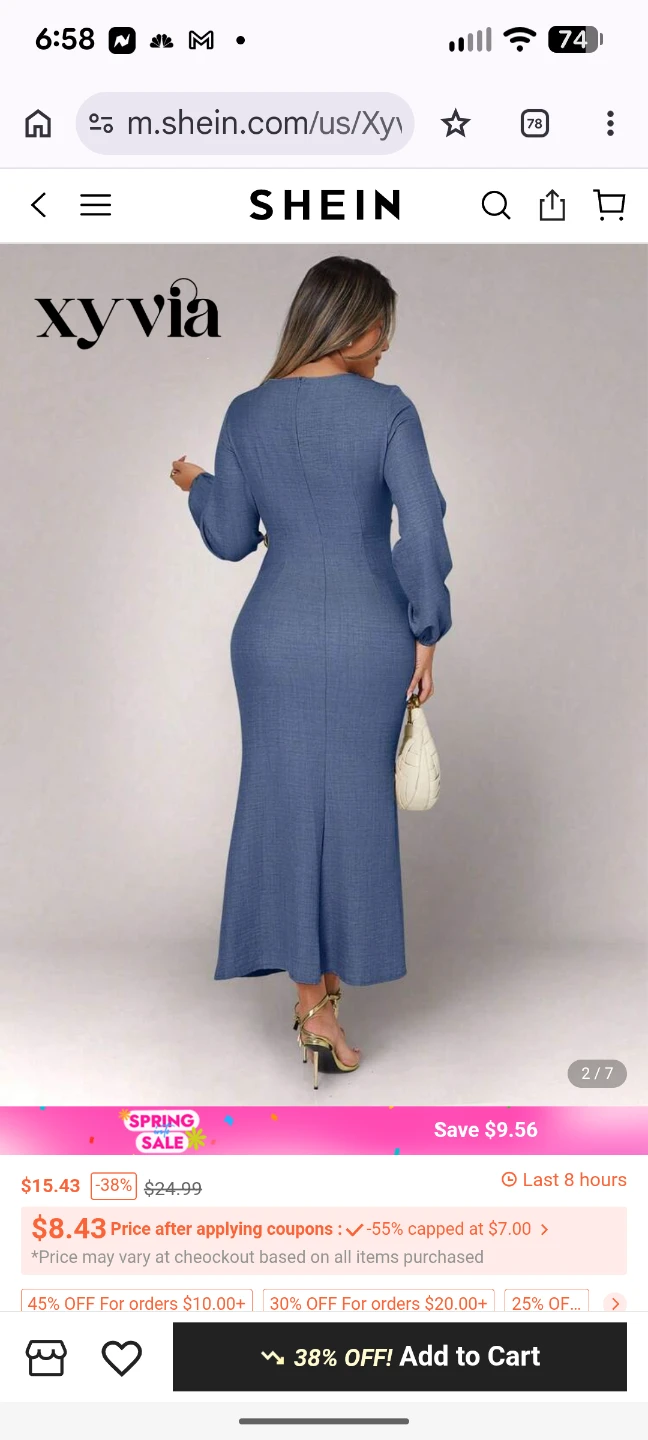 Cowl Neck Ruched Midi Dress - photo 3