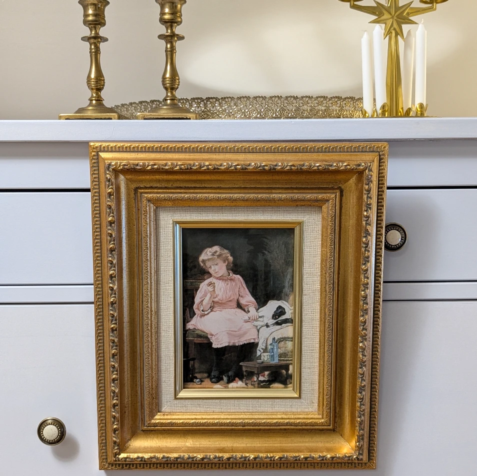 Framed Vintage Charles Burton Barber Print - photo 2