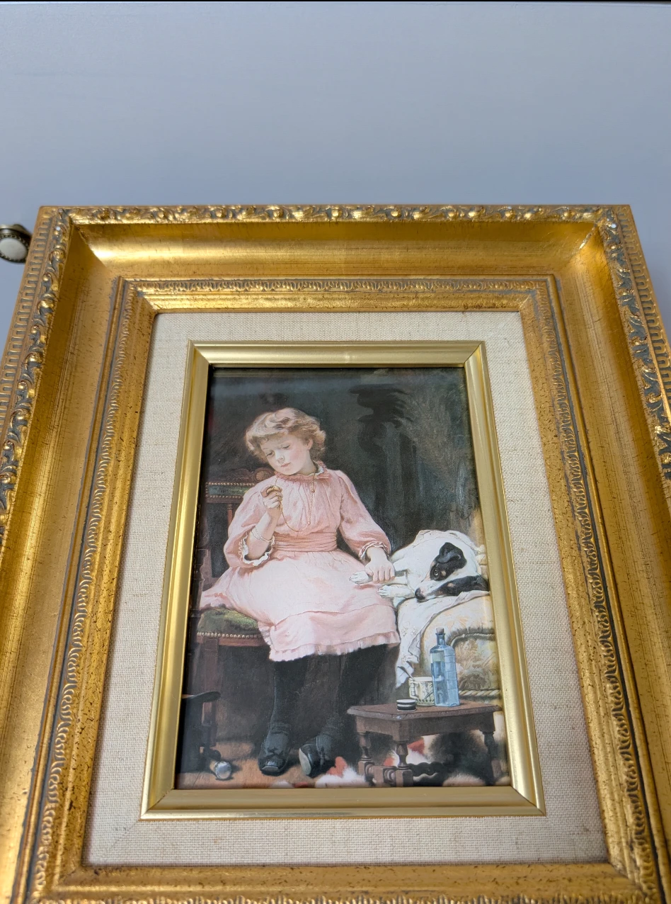 Framed Vintage Charles Burton Barber Print - photo 5