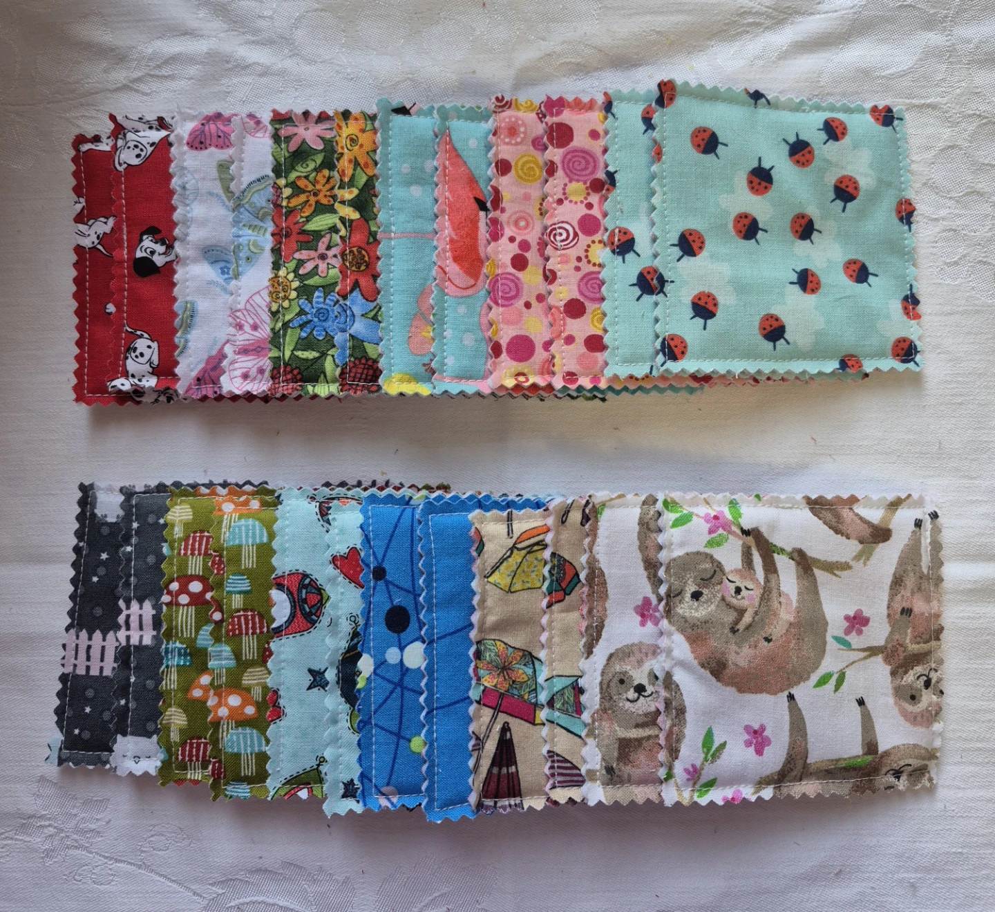 Memory game & Small Drawstring Bags in cotton