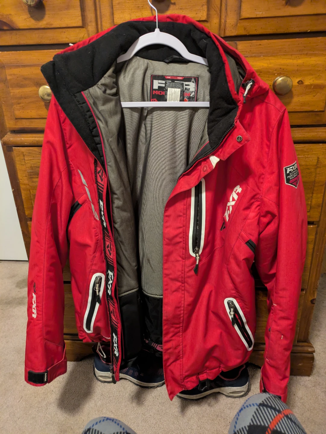 Red FXR Mountain Canada Snowmobile Jacket