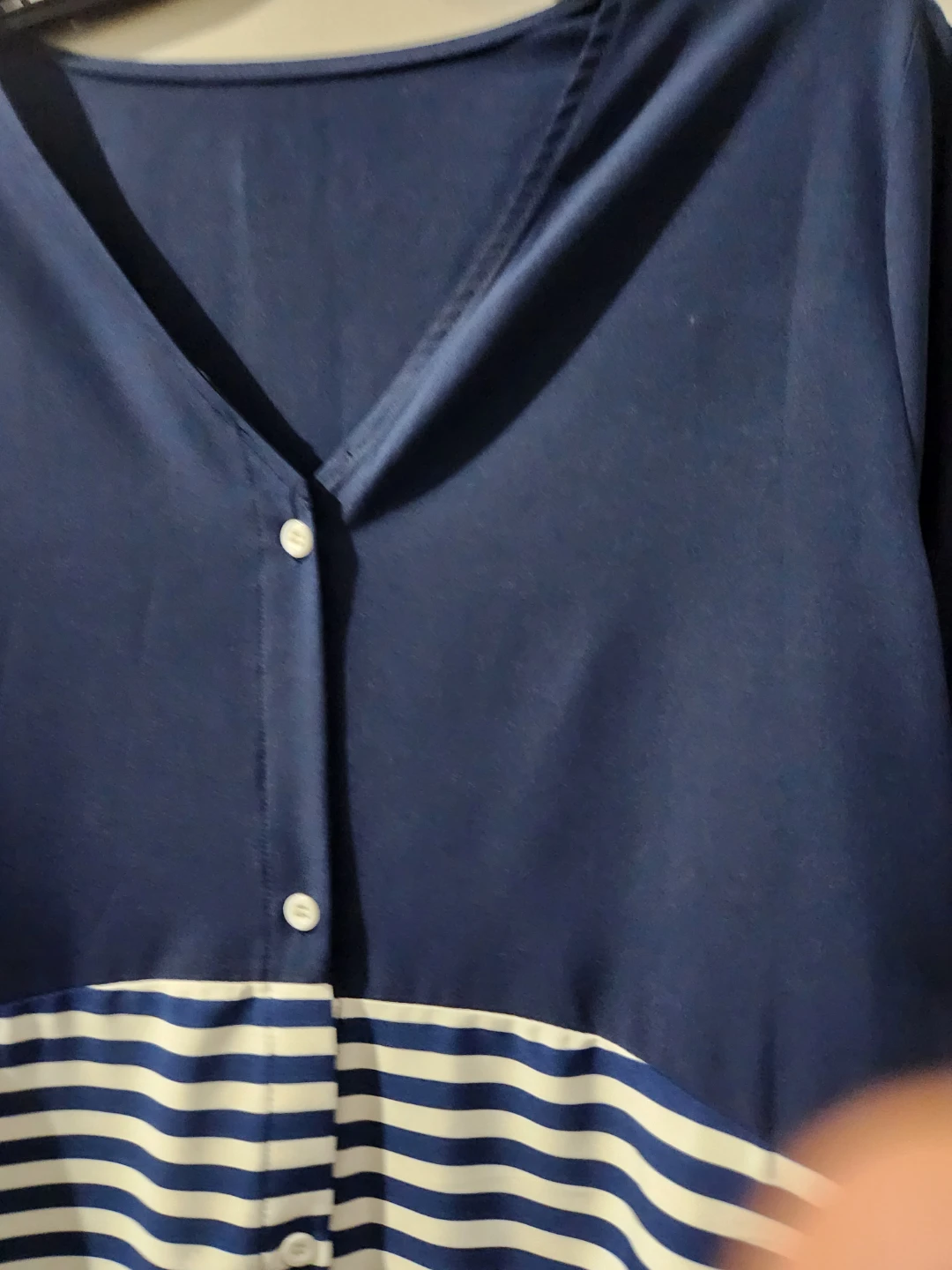 Navy and White Striped Panel Tunic - photo 3