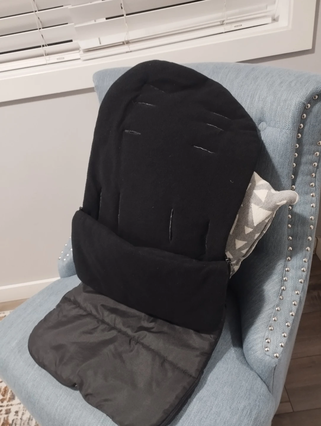 Black stroller footmuff/liner
