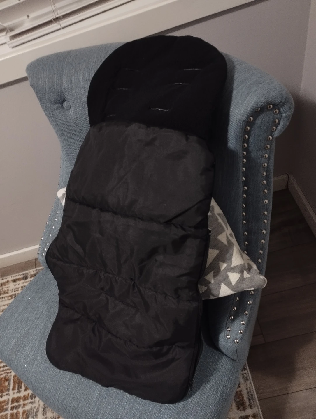 Black stroller footmuff/liner - photo 2