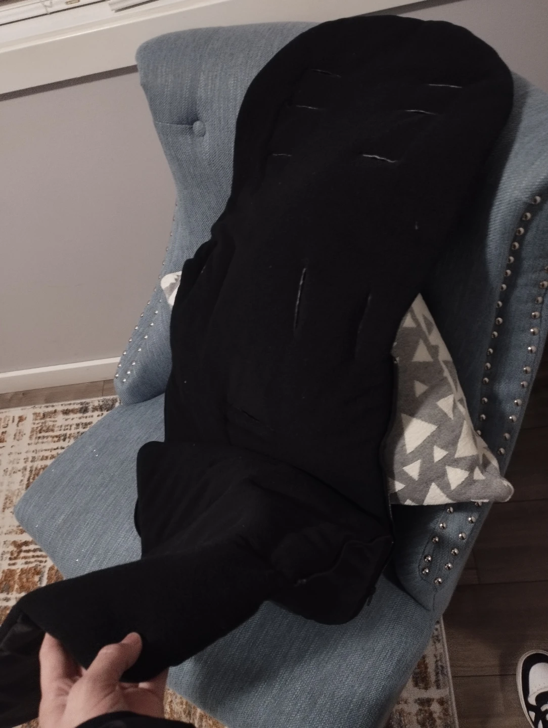 Black stroller footmuff/liner - photo 3