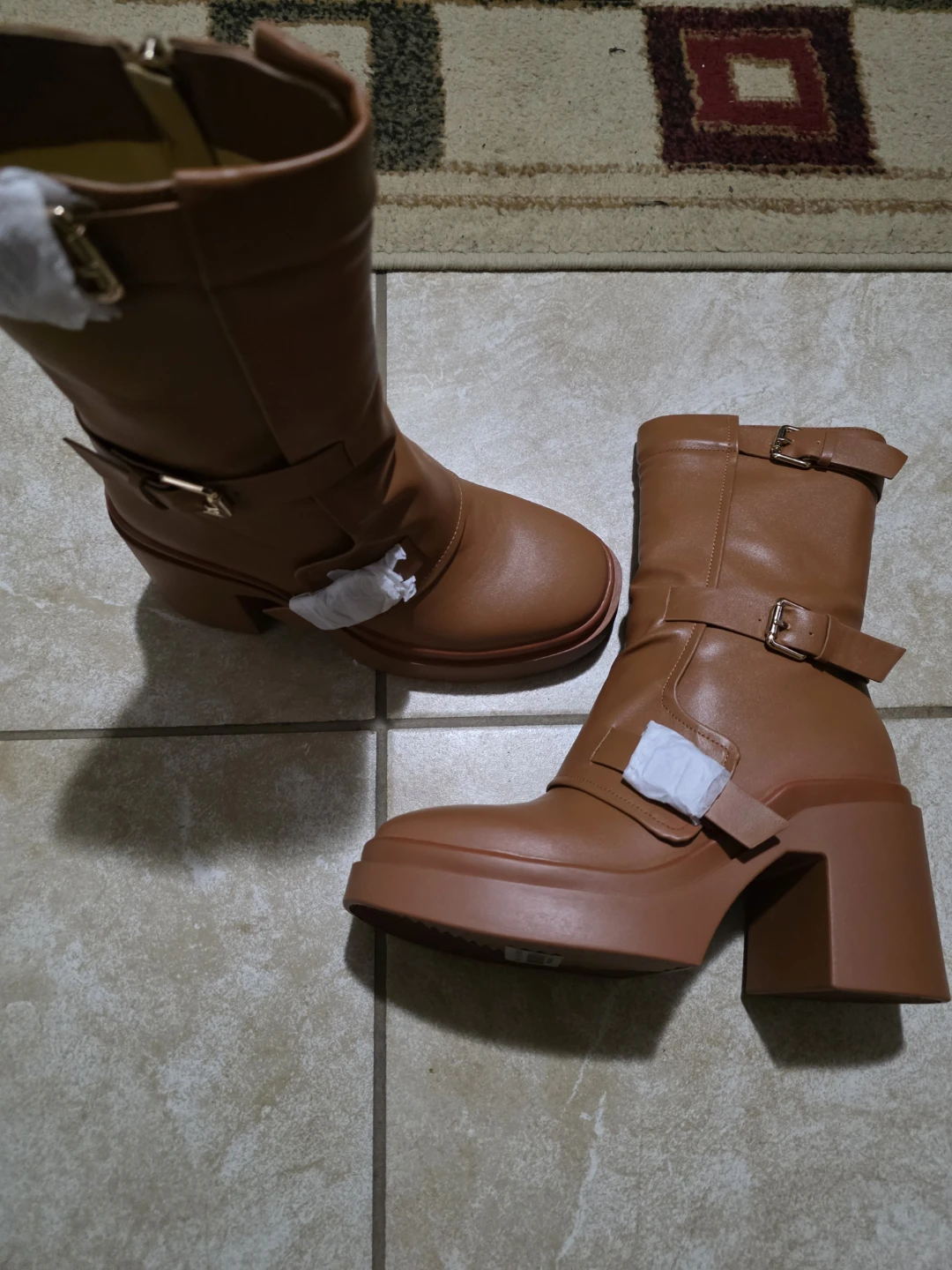 London Rag Luxe Brown Chunky Platform  Boots