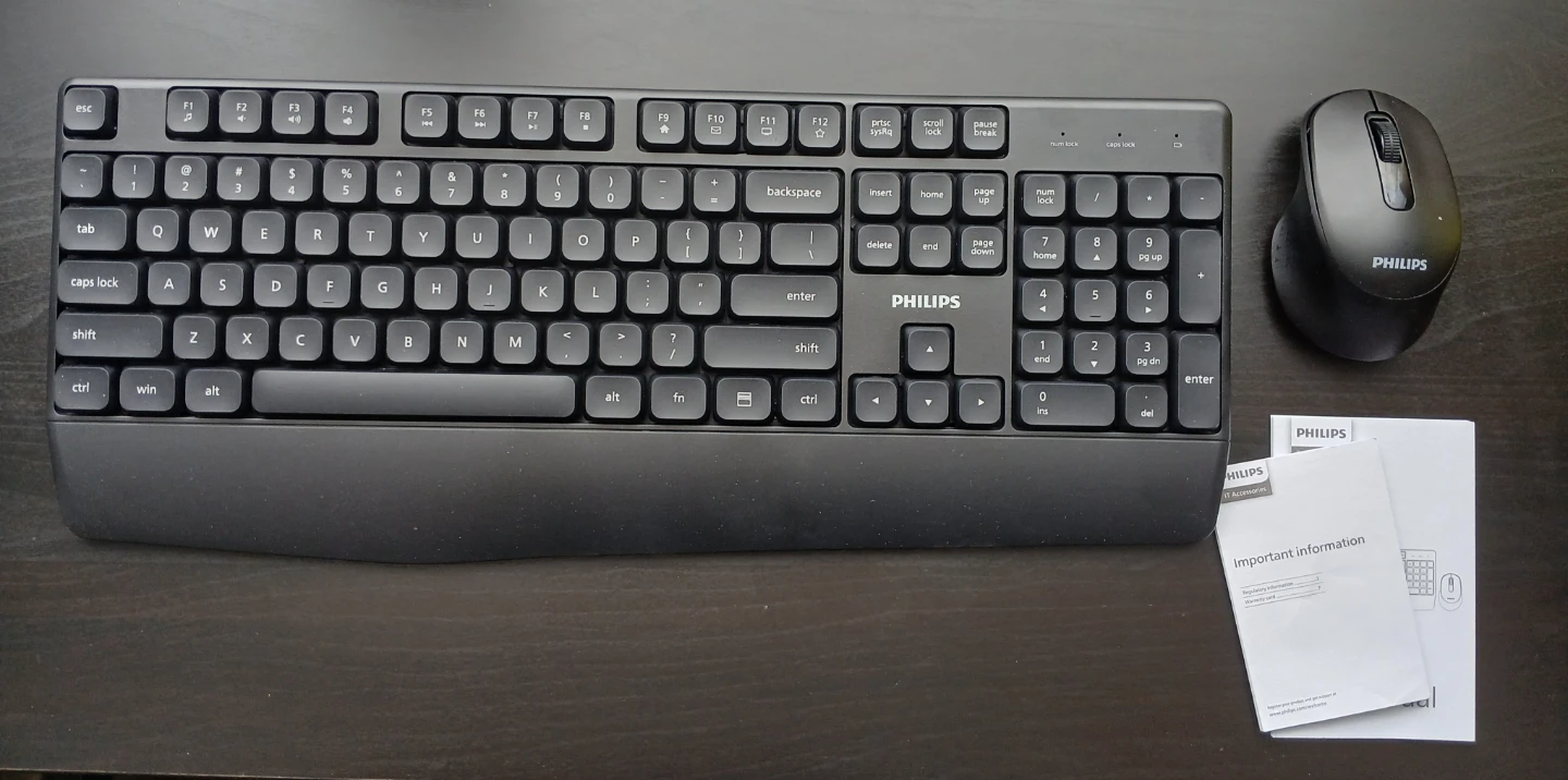 Philips Wireless Ergonomic Keyboard and Mouse Combo