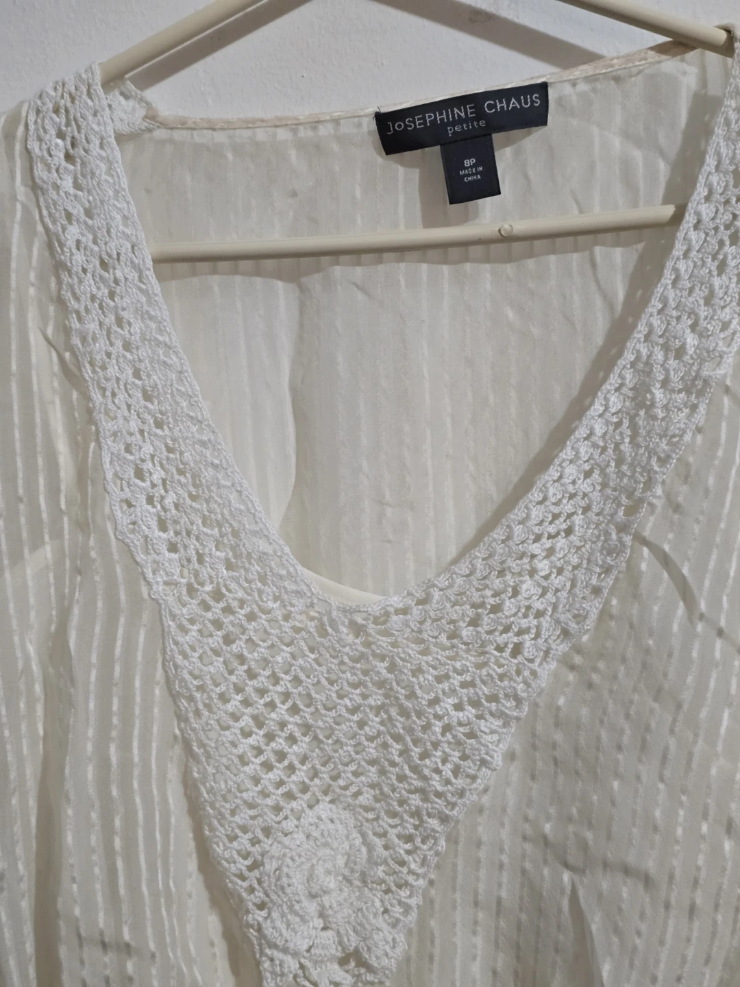 Josephine Chaus Petite White Blouse Size 0P - photo 5
