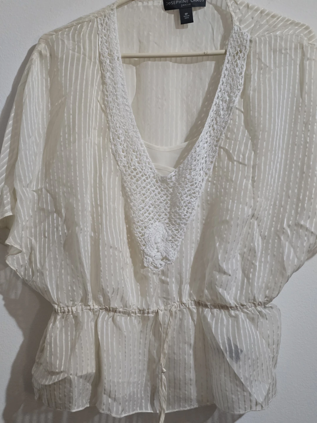 Josephine Chaus Petite White Blouse Size 0P