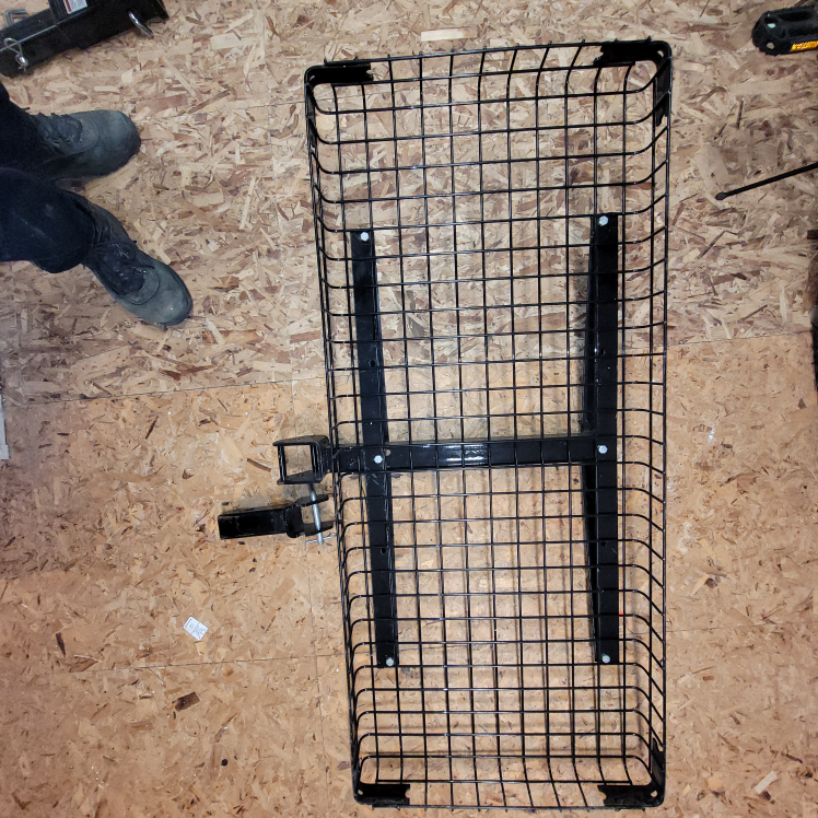 Black Metal Hitch Mount Cargo Carrier Basket - photo 4