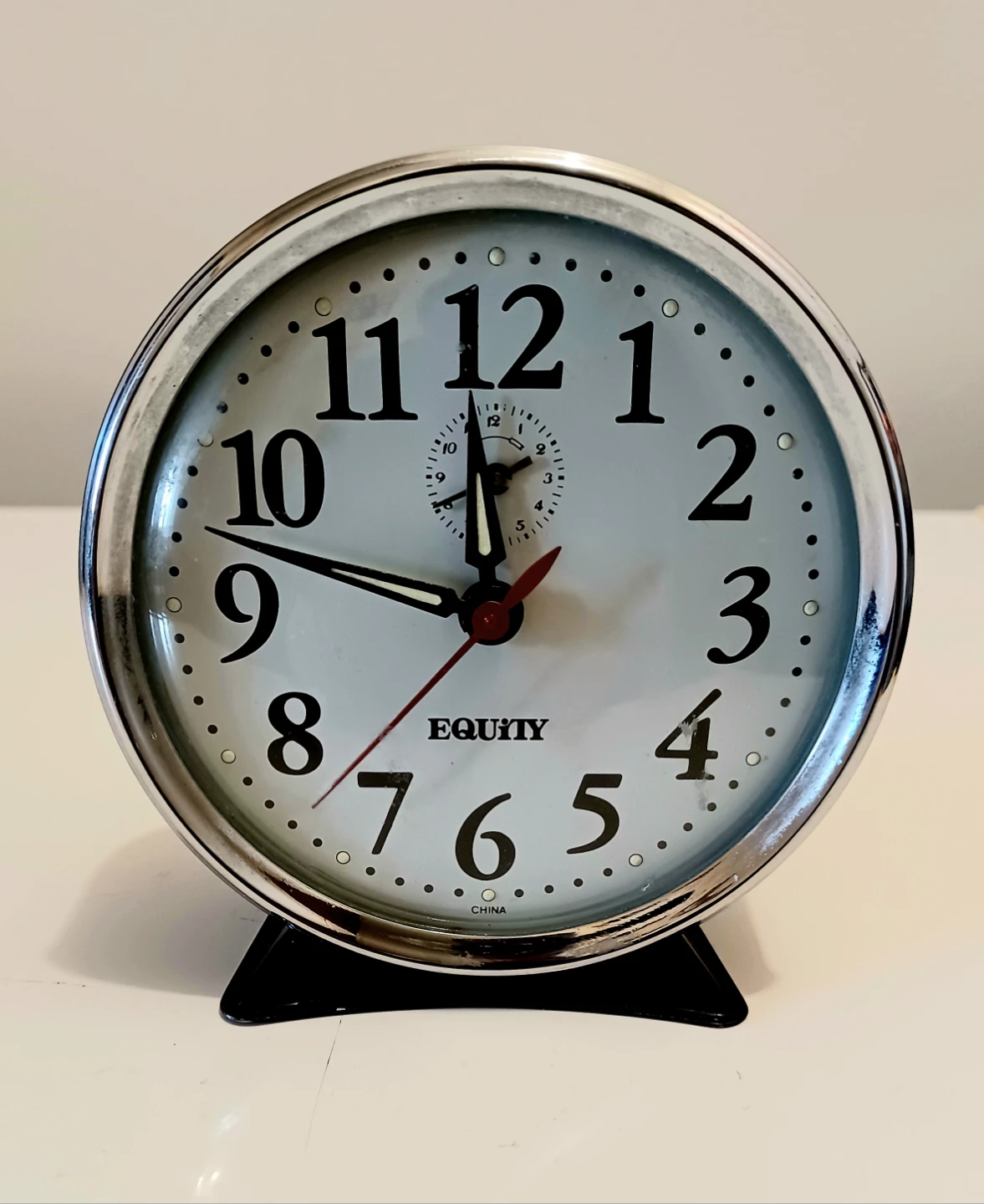 Vtg Mechanical Equity Collectible Alarm Clock