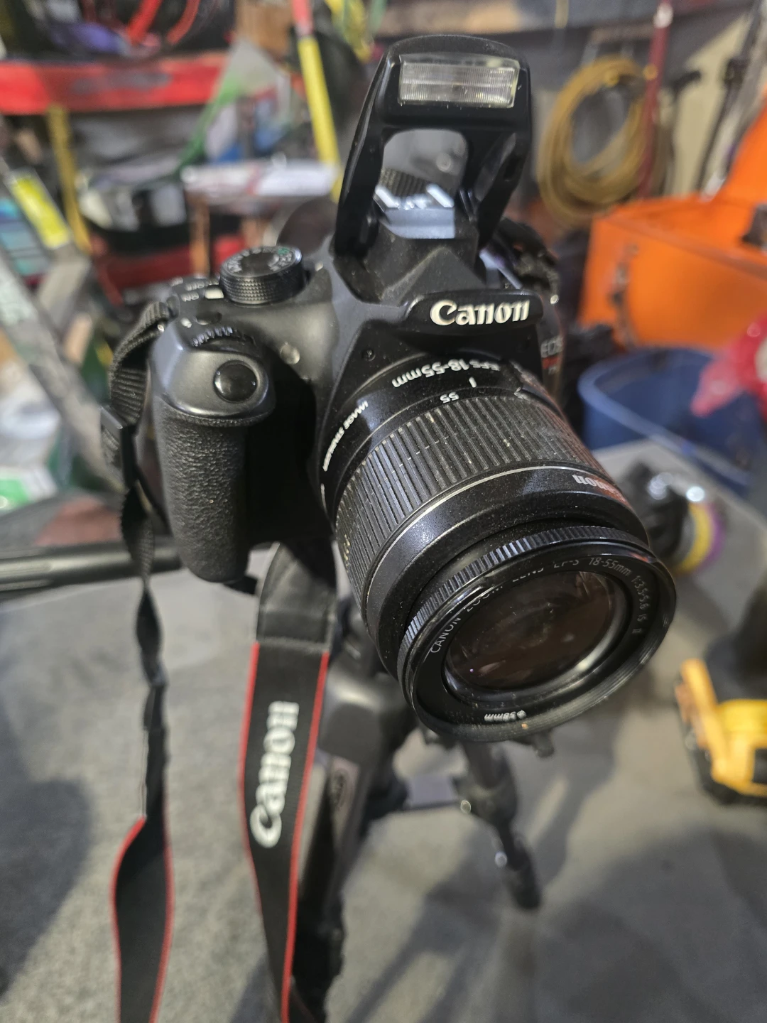 Canon Camera with 18-55mm Lens & tripod