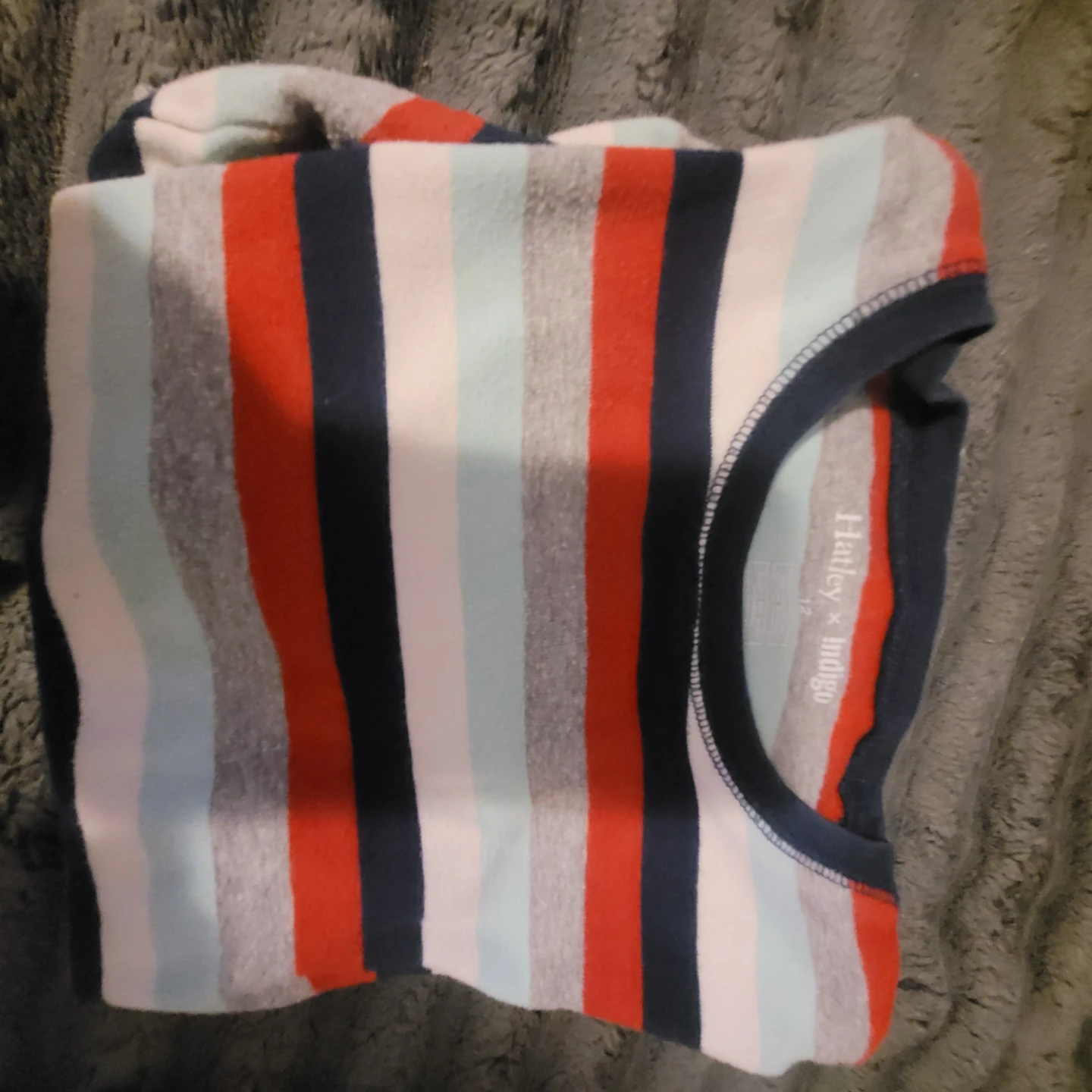 Hatley x Indigo Striped Long Sleeve Shirt Size 12 - photo 2