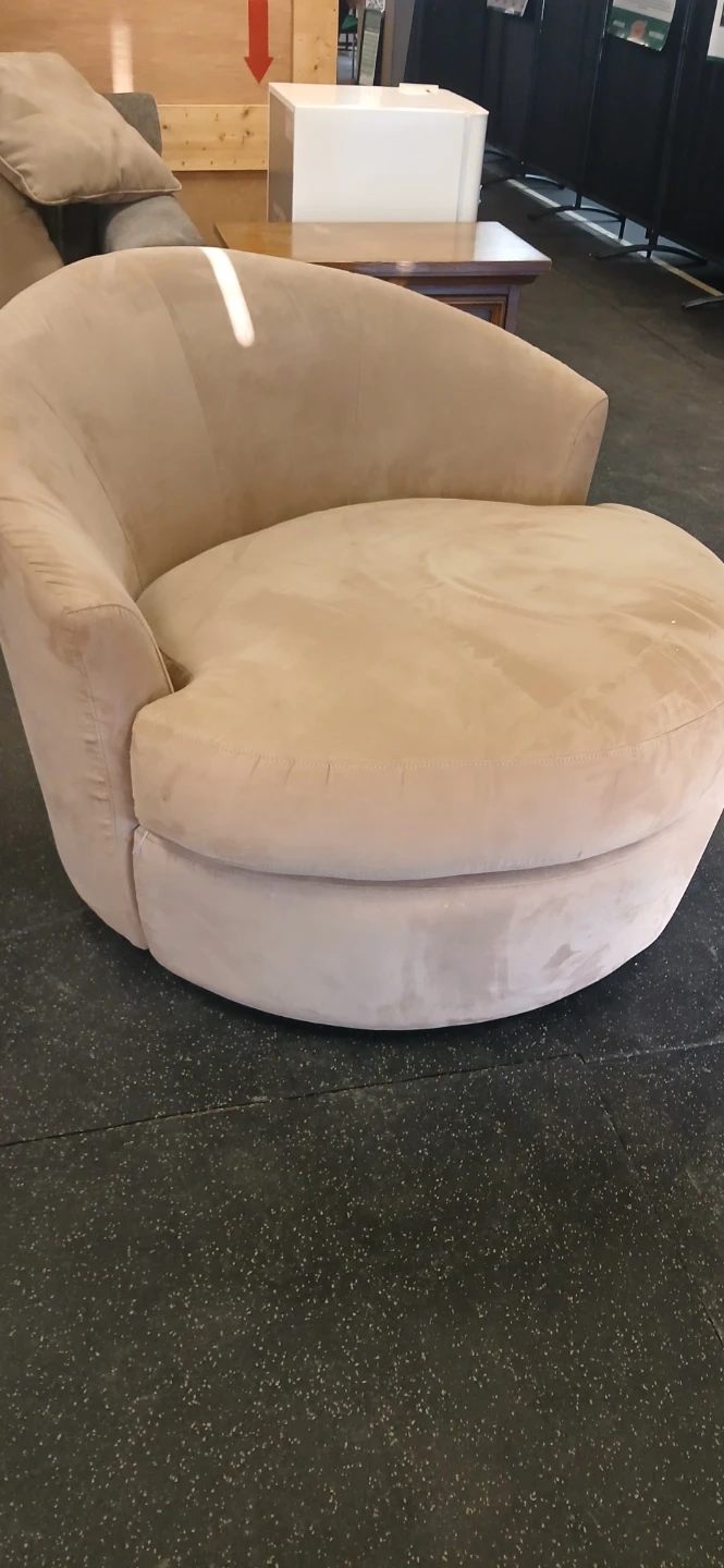 Tan Suede Accent Chair