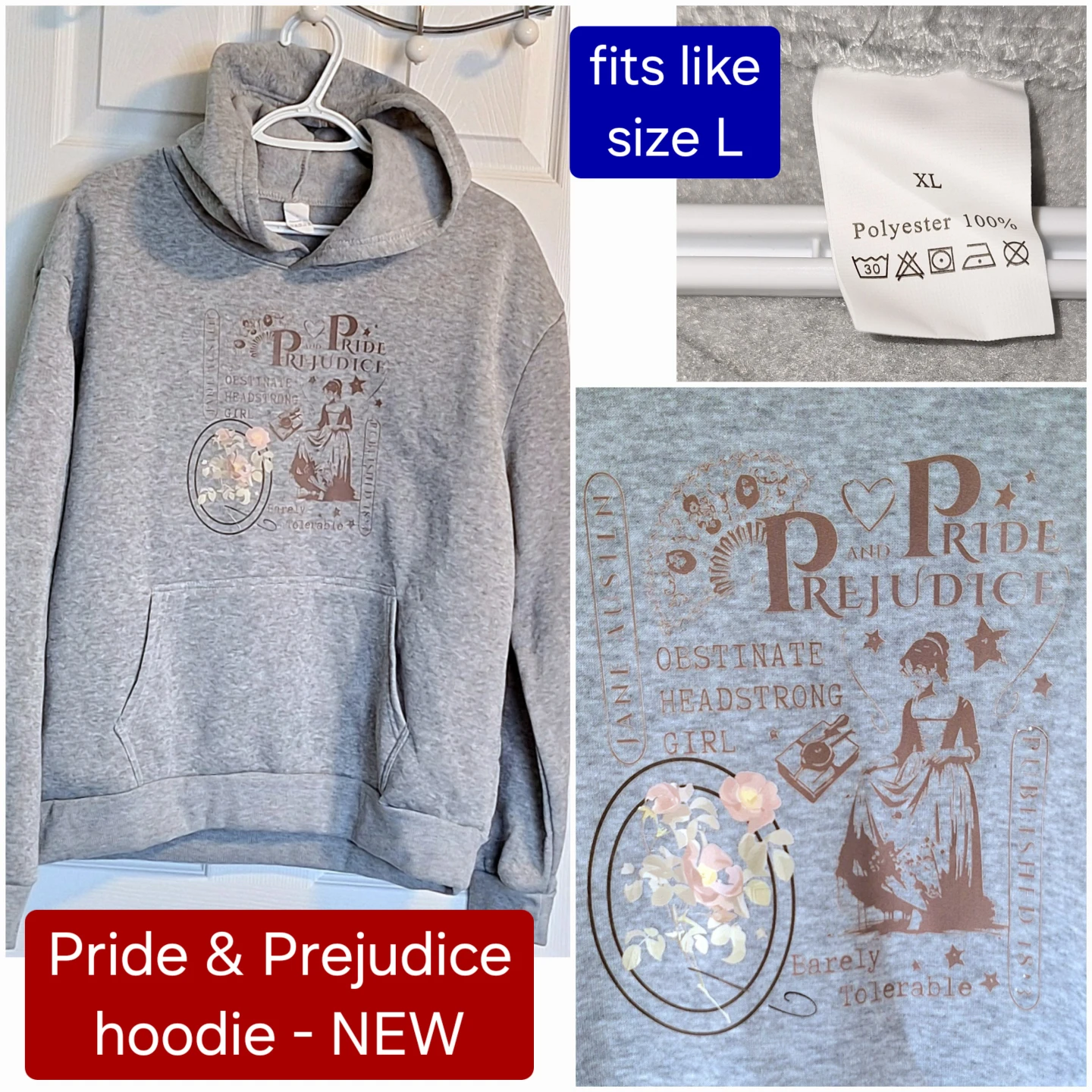Pride and Prejudice hoodie - NEW